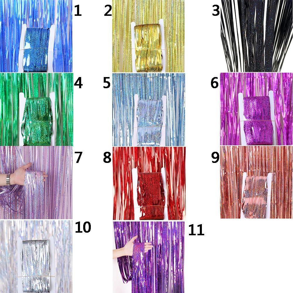 Birthday Party Prom Background Wall Decoration Rainwire Curtain Foil Curtain Tassels Door Curtain
