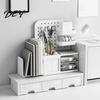 Customizable Desk Layout Perforated Board Storage Rack, Wall Mount Shelf for Office Stationery Bin Supplies Book, Multi-Functional Desktop Organizer