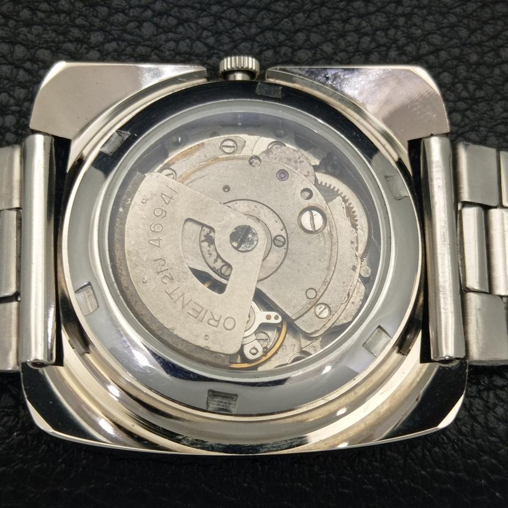 USED ORIENT AUTOMATIC 46941 VINTAGE JAPAN MENS BLUE COLOR DIAL WATCH a702234-5 R123-a702234