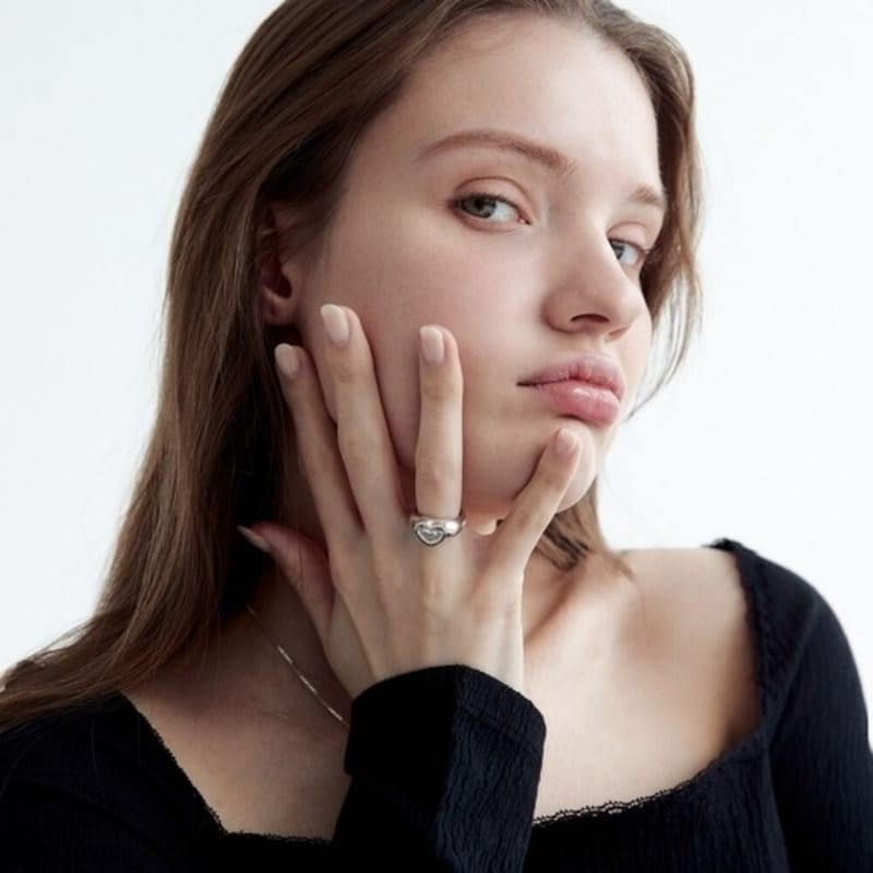 Salted Love Frame Heart Ring