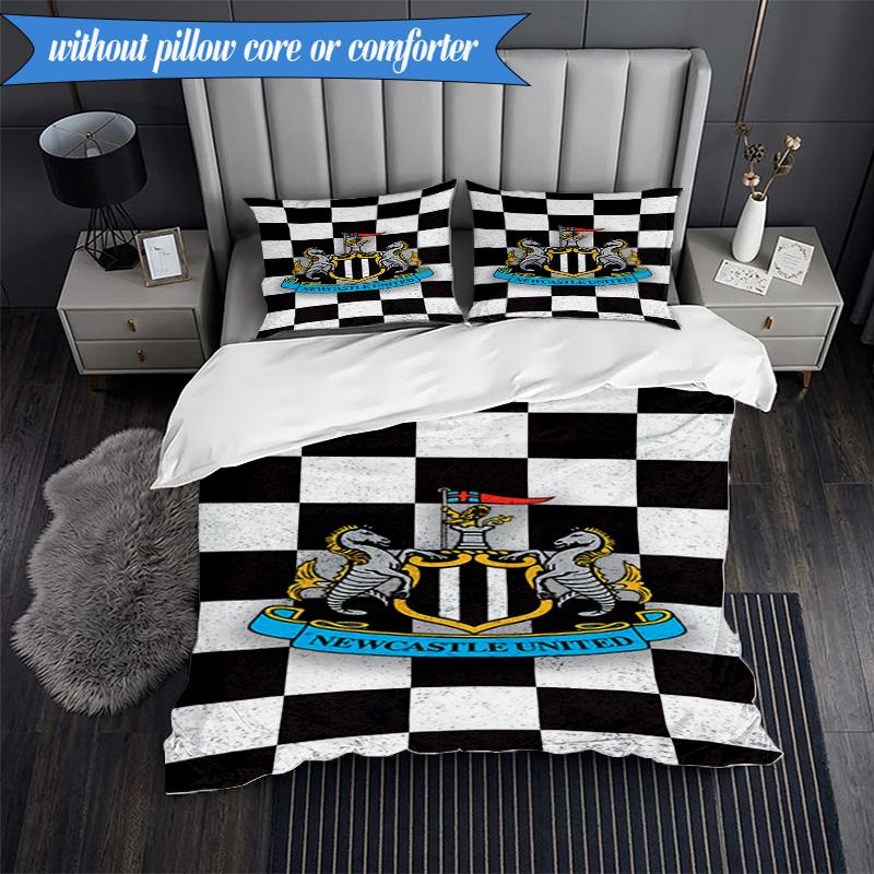 3-delige Zachte Beddengoedset met United Crest Print, Inclusief 1 Dekbedovertrek En 2 Kussenslopen Perfect voor Slaapkamer, Studentenkamer, Fan cadeau