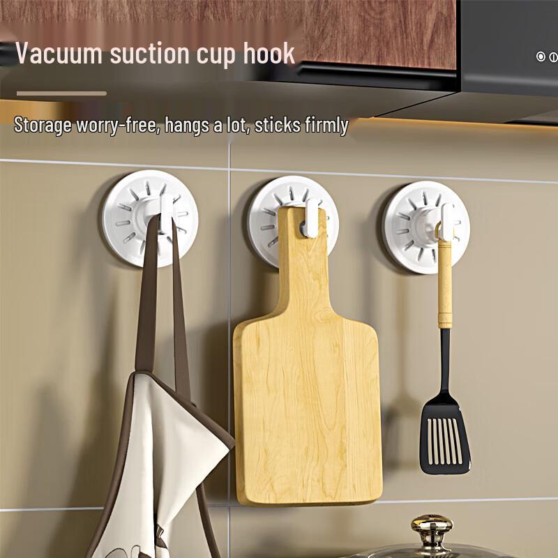 No-Drill Heavy-Duty Suction Hooks, 8-Pack