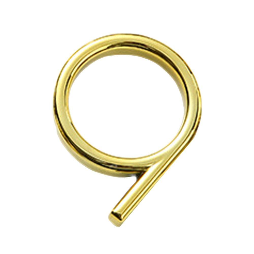 6cm Door Number Sign Creative Self Adhesive Gold Plate Sign 3D ABS Number Stickers Universal