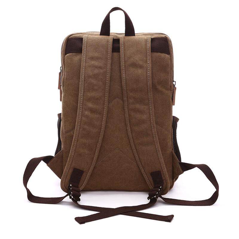 Li Shen Vintage Men's Washed Canvas Laptop Backpack
