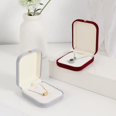 Velvet Necklace Box Pendant Box Jewelry Organizer Gift Packaging Box Jewelry Storage Container For Trinket