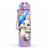 1PC Easter Bunny Egg Colorful Print 750ml Color Plastic Sports Water Bottle Leakproof Flip Straw Lid Suitable for Sports Office Home Use