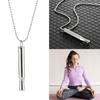 Stylish Meditation Necklace Breathing Exercise Tool Stress Relief Jewelry Whistle Pendant Necklace Perfect for Woman Man