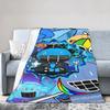 Bluudude Gubby Spawn Point Blankets Forsaken Game Picnic Flannel Throw Blanket For Couch Chair Sofa Bed Soft Bedspread Gift Idea