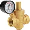 Pressure Reducer DN20 Brass Adjustable Water Pressure Regulator Reducer with Meter