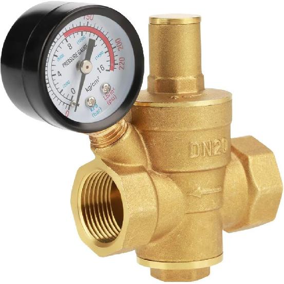 

Редуктор давления DN20 Латунный Регулируемый Редуктор Давления Воды с Манометром