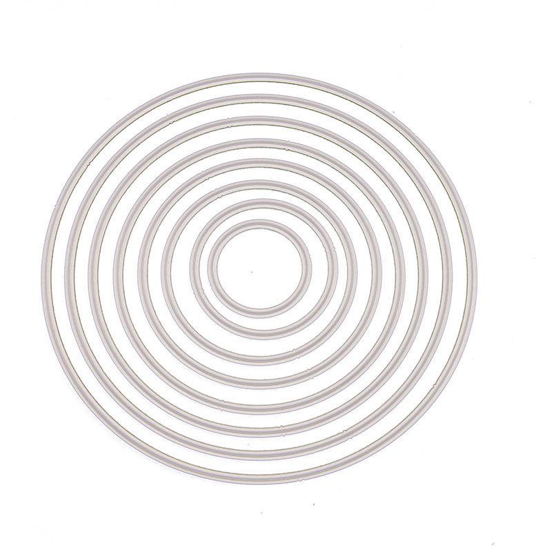 Round Circle Shape Frame Cutting Dies Metal Stencil DIY Scrapbooking Album Paper Card Embossing Craft Die Cut Template