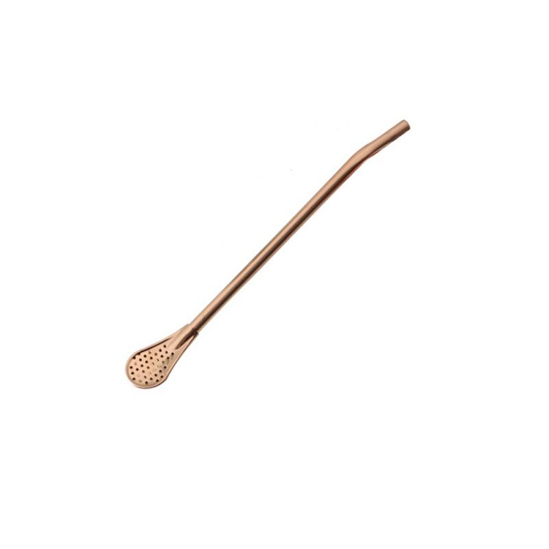 Stainless Steel Beverage Coffee Filter  Straw Spoon Mirror Polishing Reusable Multipurpose Encrypted