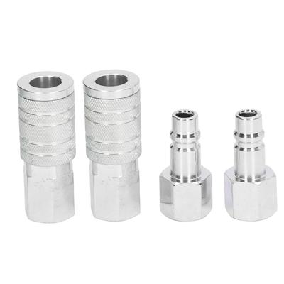 2 Pezzi Accoppiatore Aria 2 Pezzi Spine 12 Pollici NPT Lega di Alluminio 300PSI Tubo Aria Raccordi a Raccordo Rapido