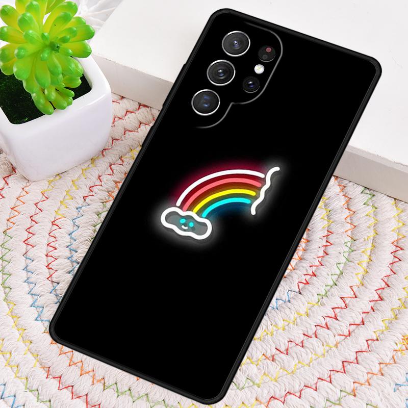 Neon Light Silicone Phone Case For Samsung Galaxy note 10 pro S26 S25 S24 S23 S22 S21 Plus S25Ultra Capa Cover