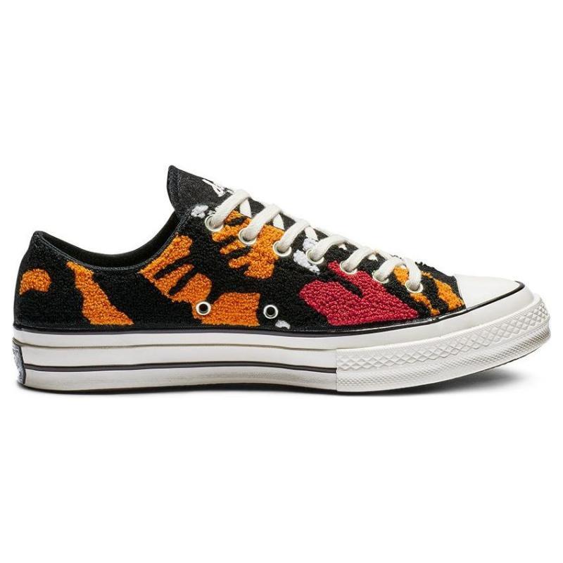 UNDEFEATED X Converse 1970s Comfortable Casual Low-top Canvas Shoes Unisex Black and Orange