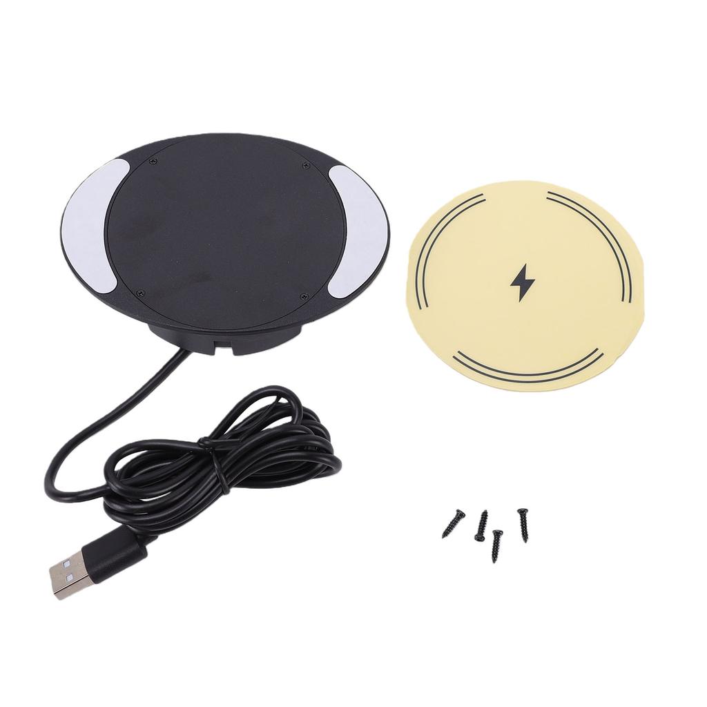 Under Desk Wireless Charger 10W Fast Charging Countertop Phone Charger for Home Table Nightstand Coffee Shops