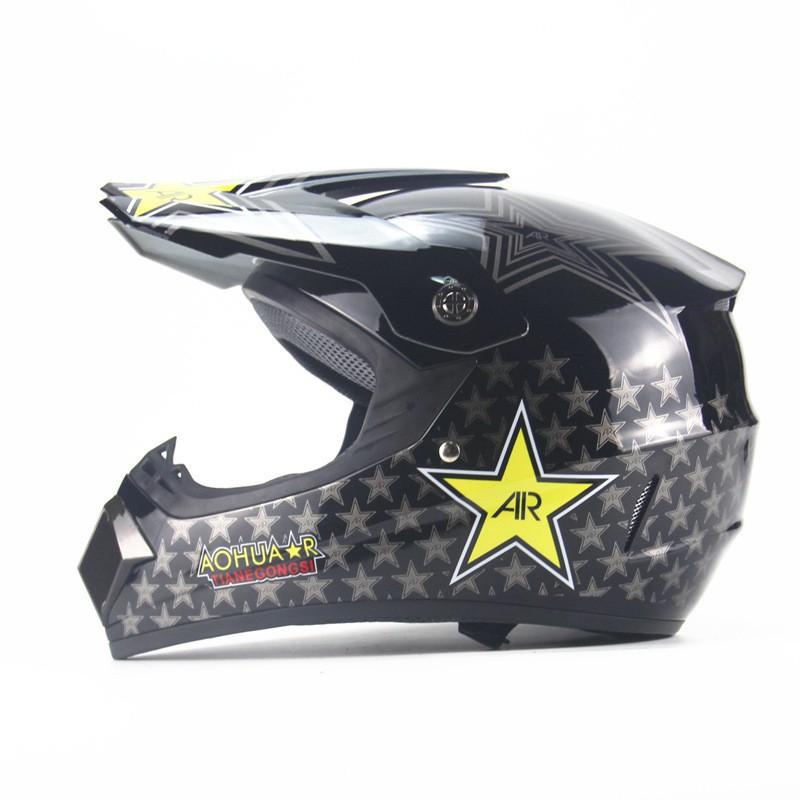 Full Face Mountain Bike Helmet DH Downhill Cycling ABS Safety With Printing S M L XL