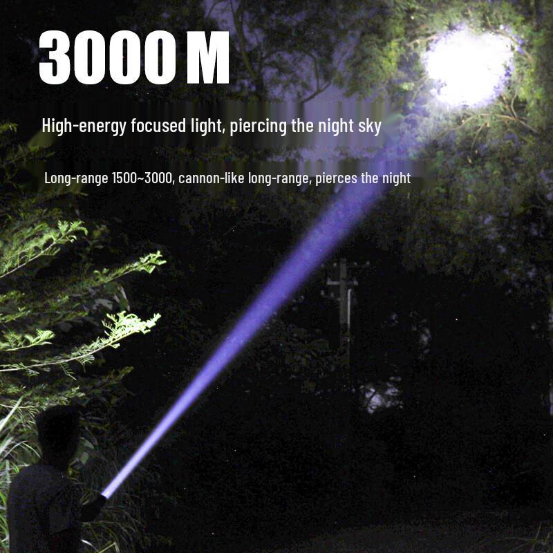 WIDE AWAKE High-Power Rechargeable Zoom Flashlight