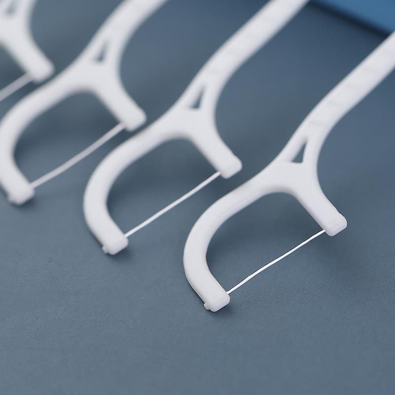 Ultra-Fine Bow-Shaped Floss Picks for Teeth Cleaning