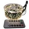 Remote Controlled Copper Wire Star Lights: Green Garland & Christmas Tree Decoration