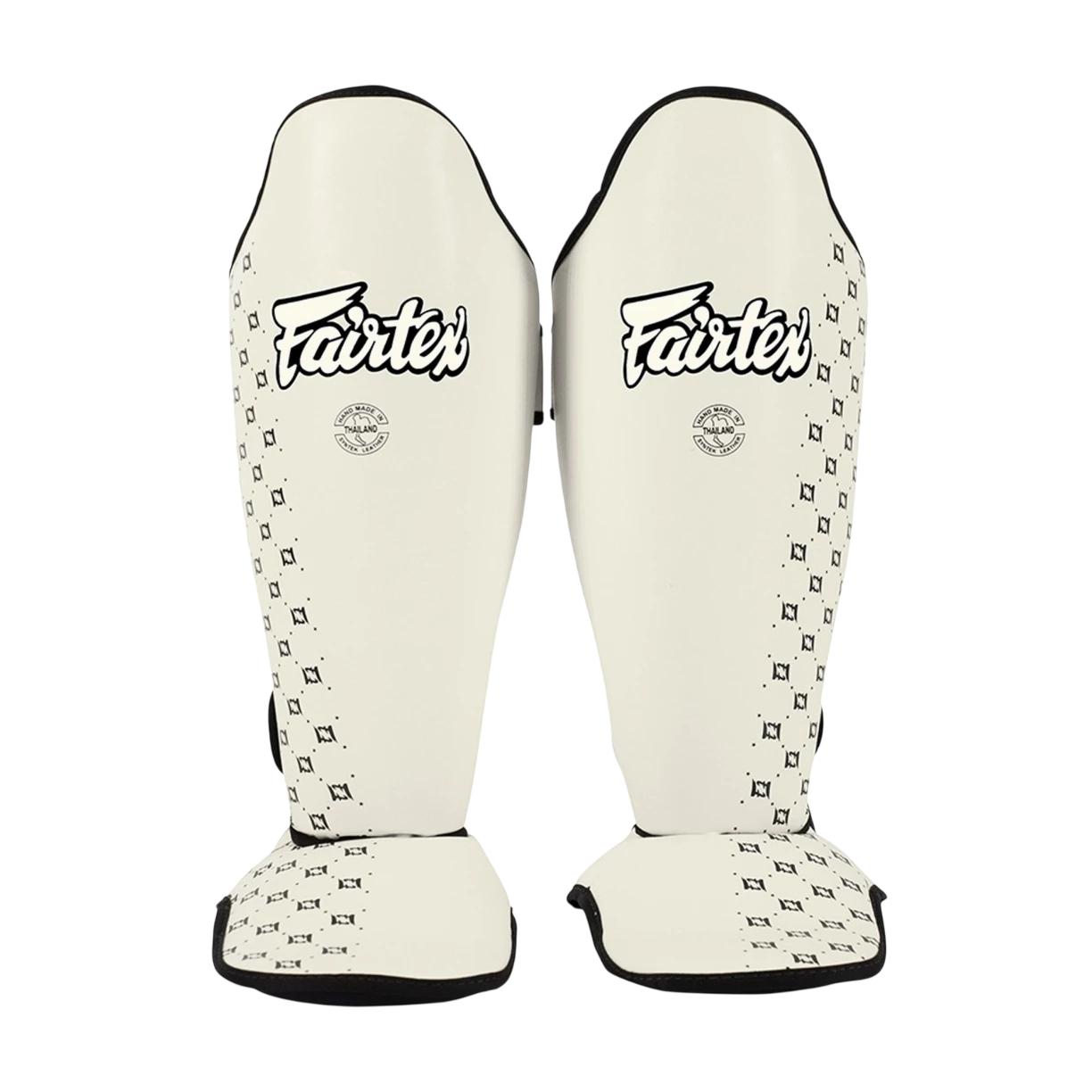 Fairtex SP5 Competition Scheenbeschermers – Maat M – Wit – Kickboksen, Muay Thai & MMA