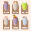 300ML Stainless Steel Coffee Cup With Straw Travel Insulated Water Bottle For Tea Coffee Mugs Leakproof Thermos Mug BPA Free