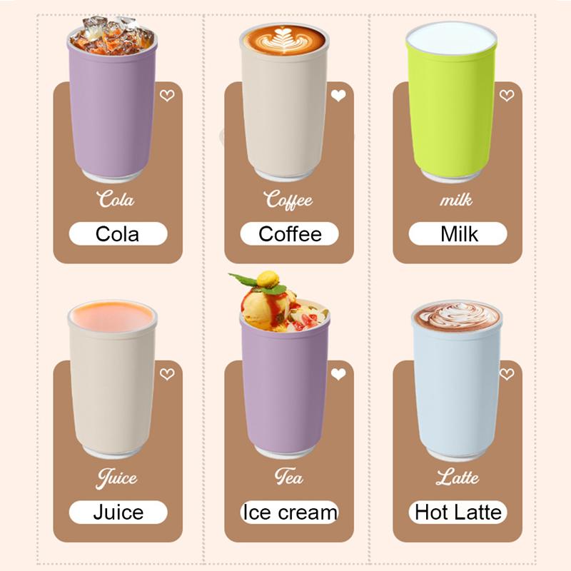 300ML Stainless Steel Coffee Cup With Straw Travel Insulated Water Bottle For Tea Coffee Mugs Leakproof Thermos Mug BPA Free