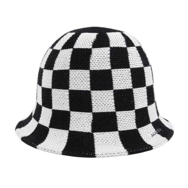 

CAPTEN [AG23UKK004] Ажурная вязаная панама Agatha/Вязаная панама в клетку RED