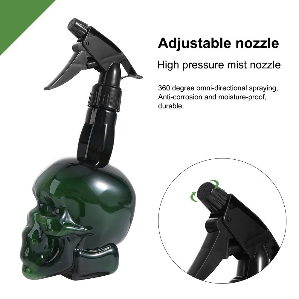 Large Capacity Hairdressing Spray Bottle Skull Head Design Refillable Bottles  Barber