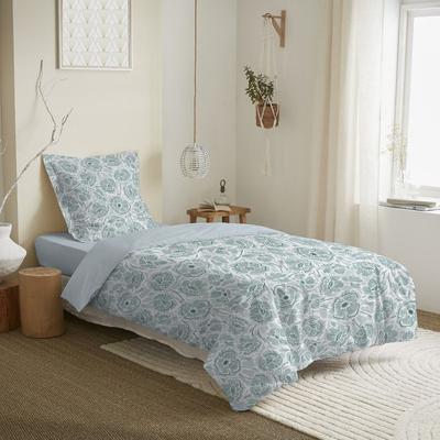 Conjunto de edredom reversível para cama 90 x 190 cm Agathe celadon