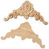 Stil Holzschnitzerei 3.1*3.1inch 4x Hornblume Massivholz