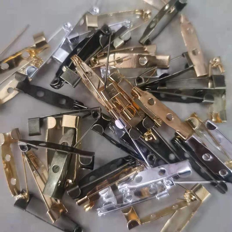 Multi-Color Double Hole Brooch Pin Set - DIY Jewelry Safety Pins (50 Pieces)