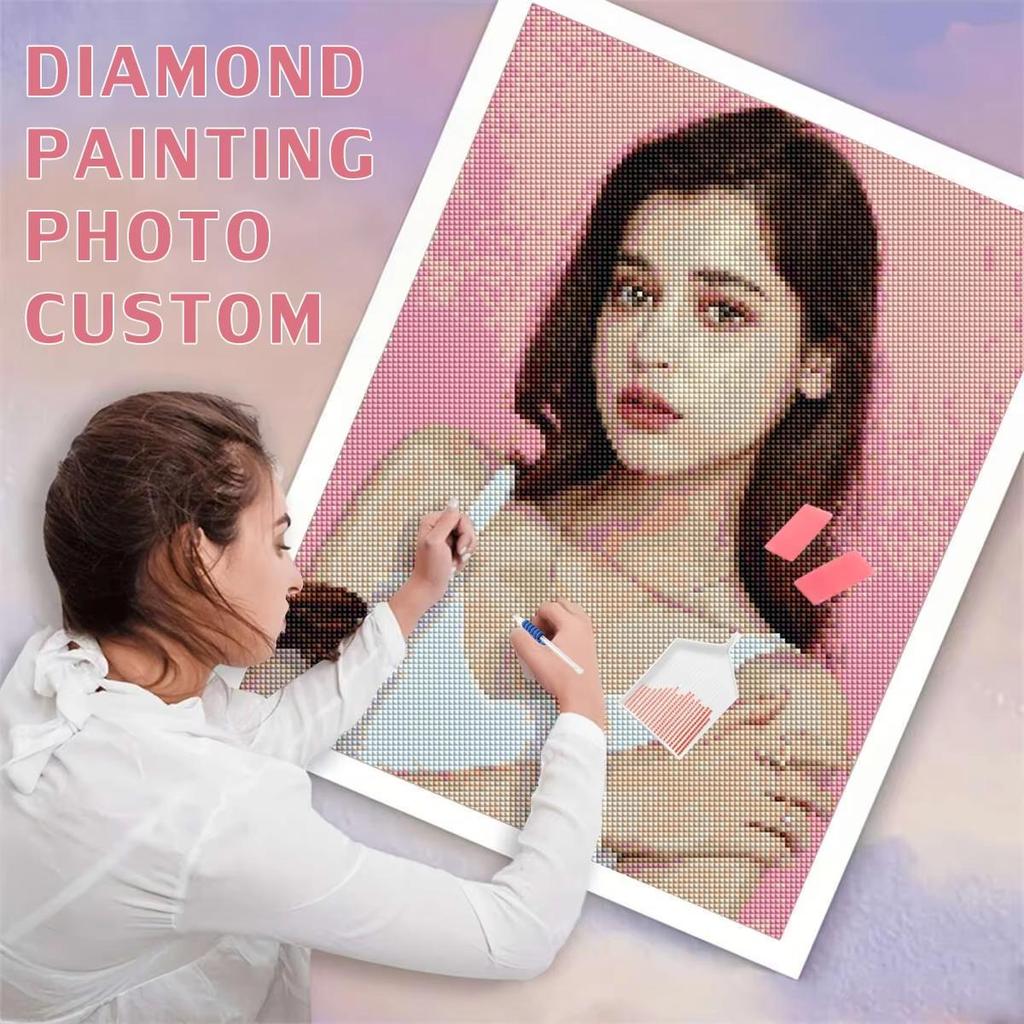 Diamond Painting 5D Photo Custom Full Round Drill Cross Stitch Kits Picture Of Rhinestones Home Decoration