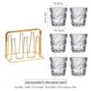 ZISIZ Glacier Pattern Glass Tumbler Set