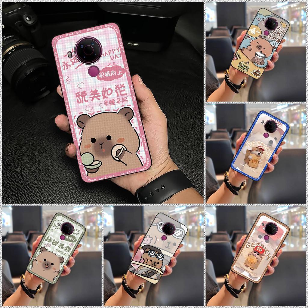 Shockproof Couple Phone Case For Nokia 5.4 Durable Phone Pouch Dirt-resistant Protective Anti-knock TPU Graffiti Cute