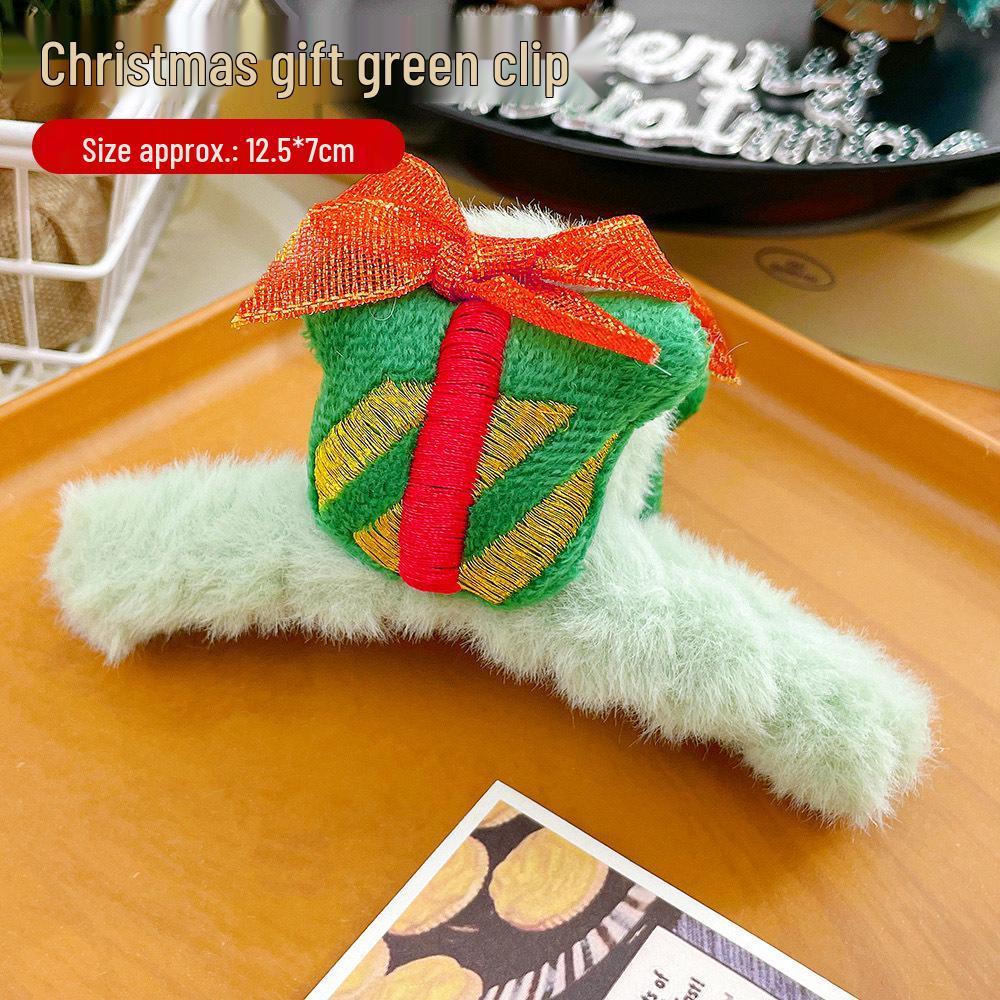 

Santa Claus Plush Claw Hair Clip - Cute Girlish Shark-Style Christmas Accessory