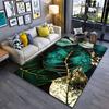 Elegant Leaves with Golden Accents Carpet Yoga Living Room Room Decor Children's Crawling Mat Doormat Area Rug Games Mat