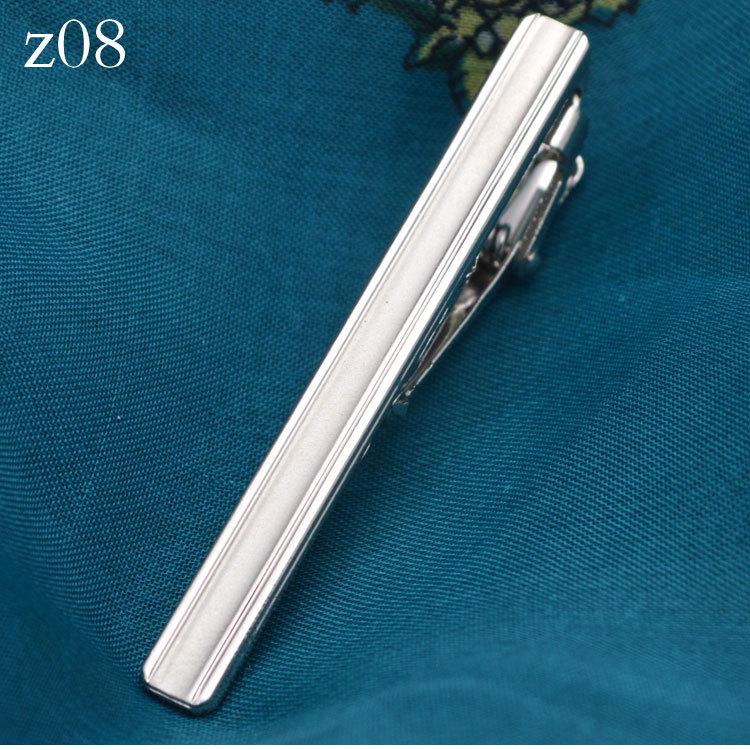 Men's Silver Formal Tie Clip with Laser Engraved Logo - Professional Business Accessory