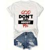 Women's "God Don't Play with Me" Graphic T-Shirt- Casual Crew Neck, Short Sleeve, Comfortable Spring/ Summer Top,