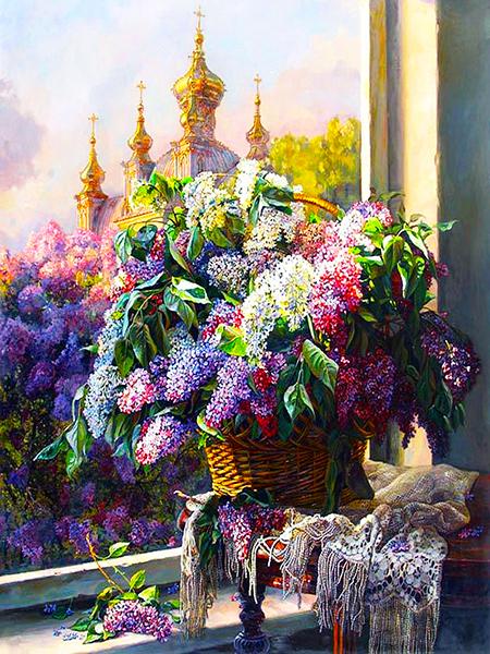 

Алмазная вышивка Сирень 5D DIY Новое поступление алмазная живопись гвоздика цветок мозаика ваза горный хрусталь картина домашний декор Full Round 40x50CM