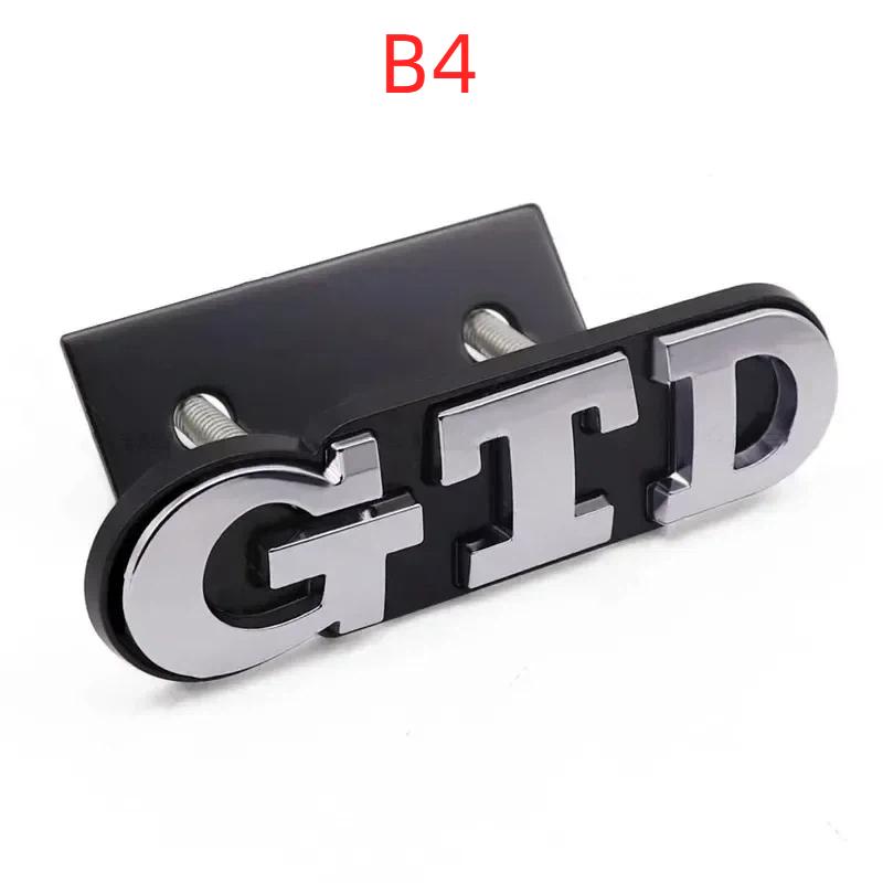 3D Metal GTD Logo Emblem Badge Car Front Grill Rear Trunk Sticker For  PO/LO G/lf 4 5 6 7 7 MK2 MK4 MK5 MK6 MK7 MK8
