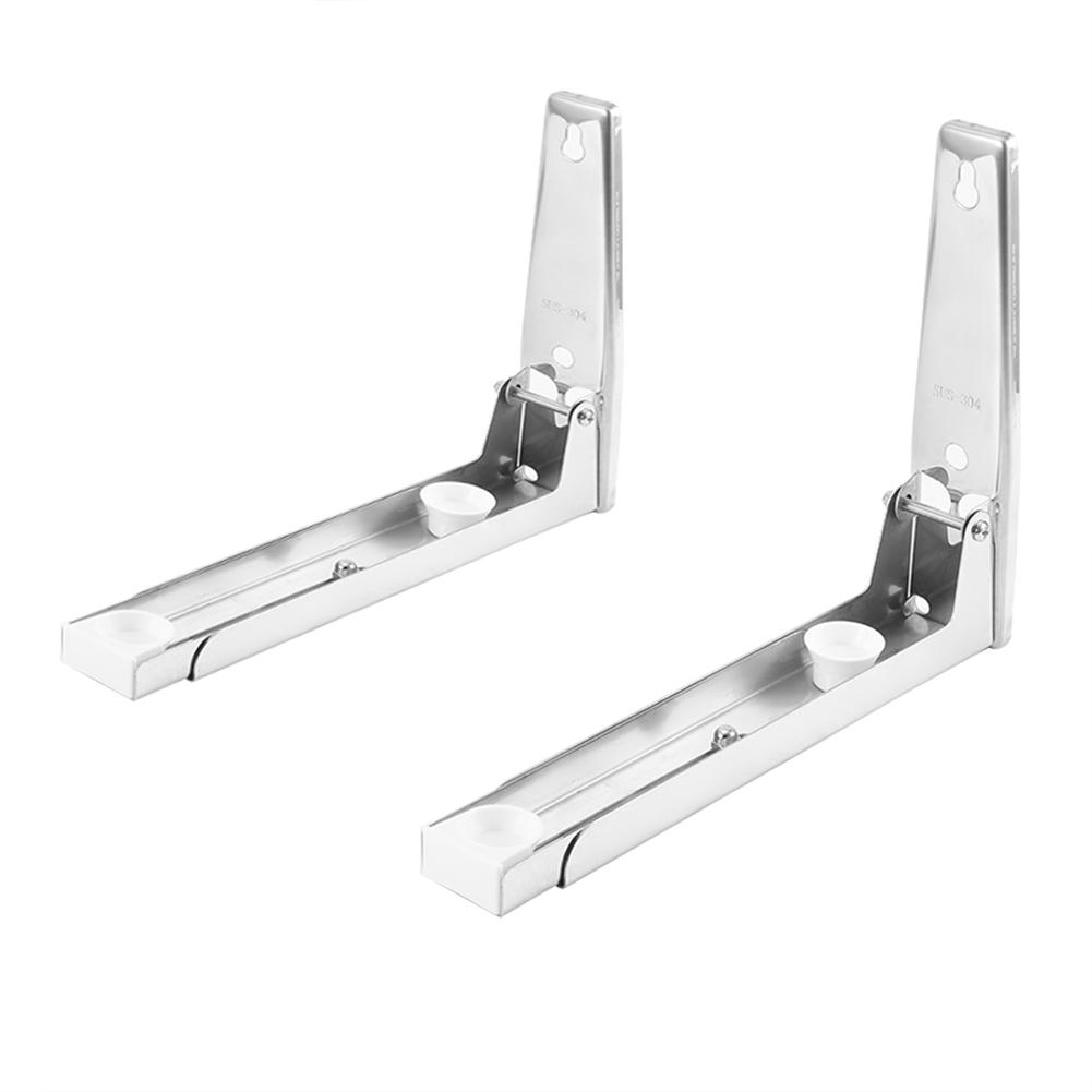 Haushalt 304 Edelstahl Faltbarer Teleskop Mikrowellenofen Wandmontierter Halter Bügel Aufbewahrung