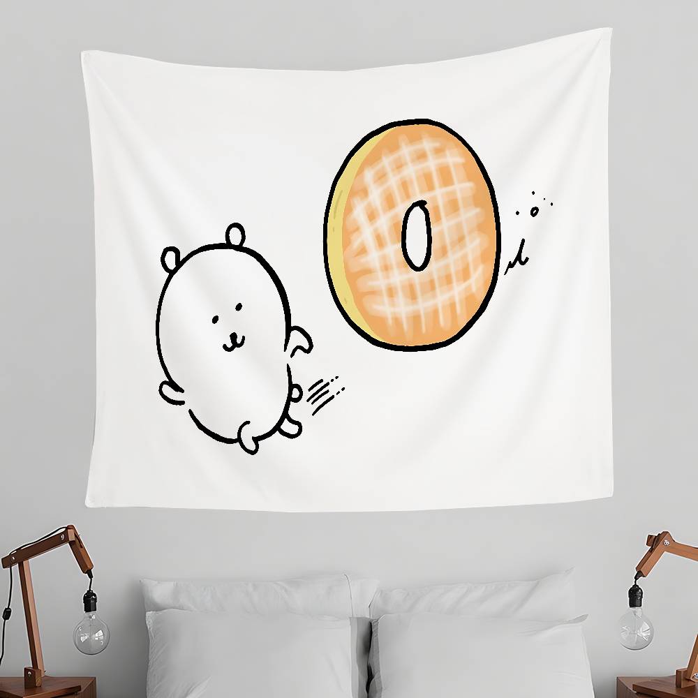 JJoke Bear Kawaii Tapestry Wall Hanging Tapestry Art Deco Blanket Curtain Hanging At Home Bedroom Living Room Decor