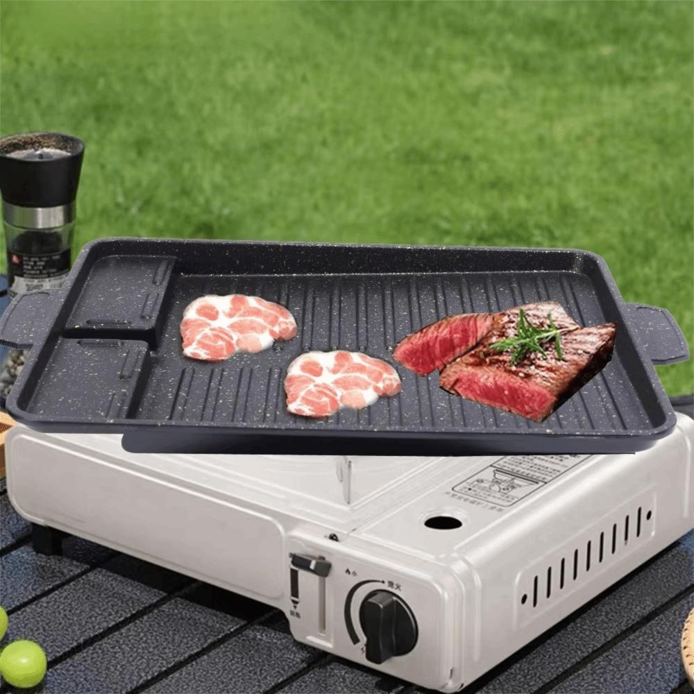 Non-stick Grill Meat Plate Rectangular Barbecue Plate Household Korean-style Barbecue Pan  Outdoor