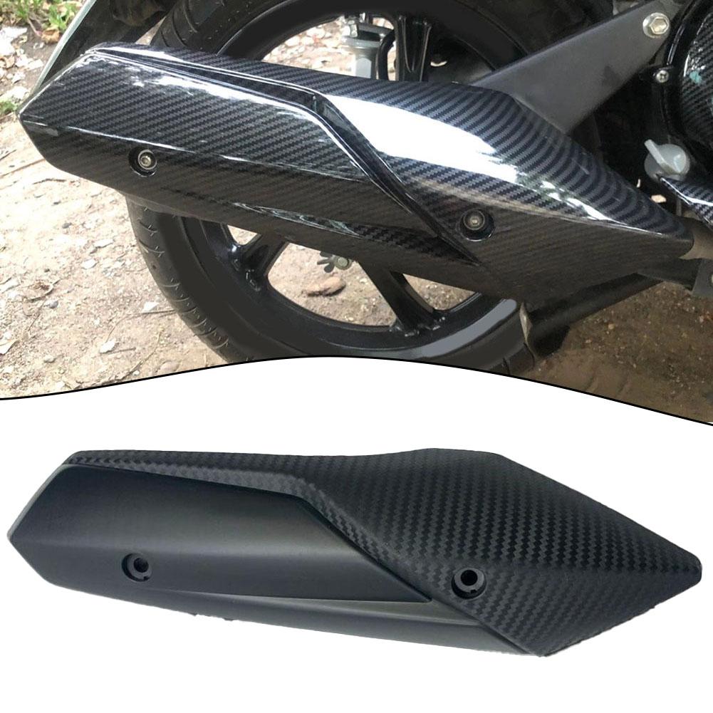 Carbon Fiber Shield Carbon Fiber Black Exhaust Pipe Shield Prevents Object Melting Protects Muffler From Dirt Bike Maintenance