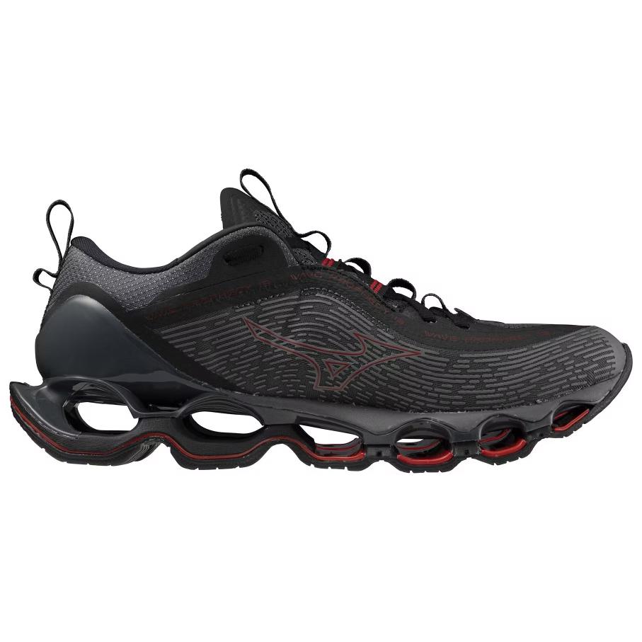 Mizuno Wave Prophecy 13 Dark Grey Red Men Sneakers Light-Purple J1GC240052