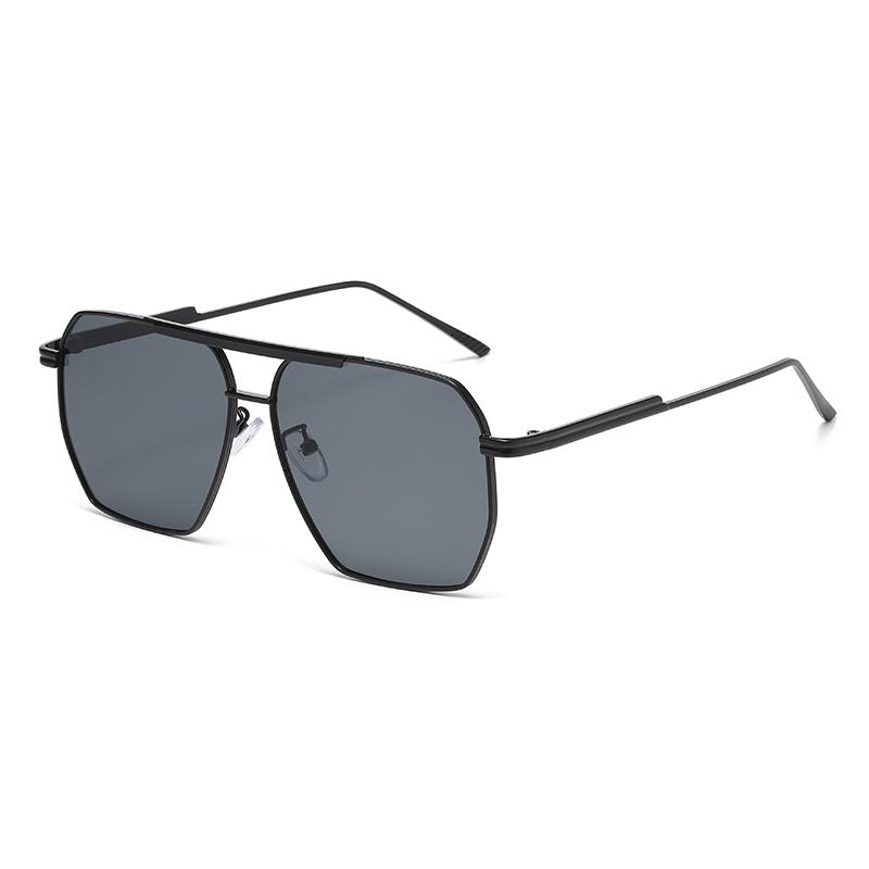 

Gold Frame Pilot Sunglasses, Retro Double-barrel Sunglasses, Men s Uv-protective Sun Goggles For Driving 2501