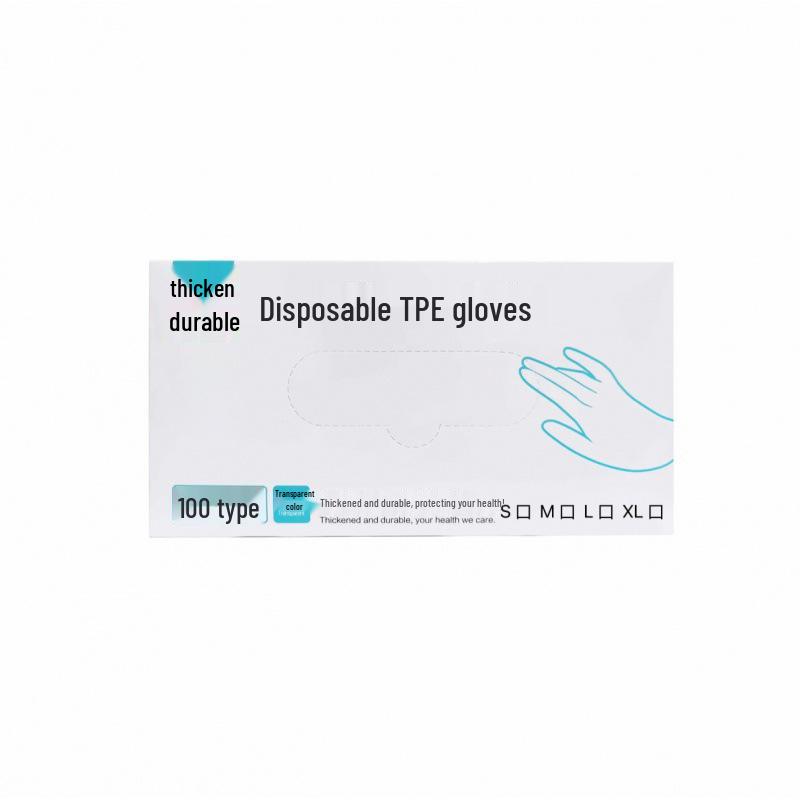 Durable Food-Grade Transparent TPE Disposable Gloves for Kitchen & Cleaning