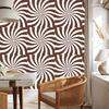 Hippie Wallpaper Background White and Rust for Living Room and Bedroom 50x1000