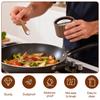 2 Pcs Salt Cellar Box with Lid and Spoon Wood and Stone Salt or Pepper Sugar Spice Seasoning Bowl Container Jar Holder Well Keep